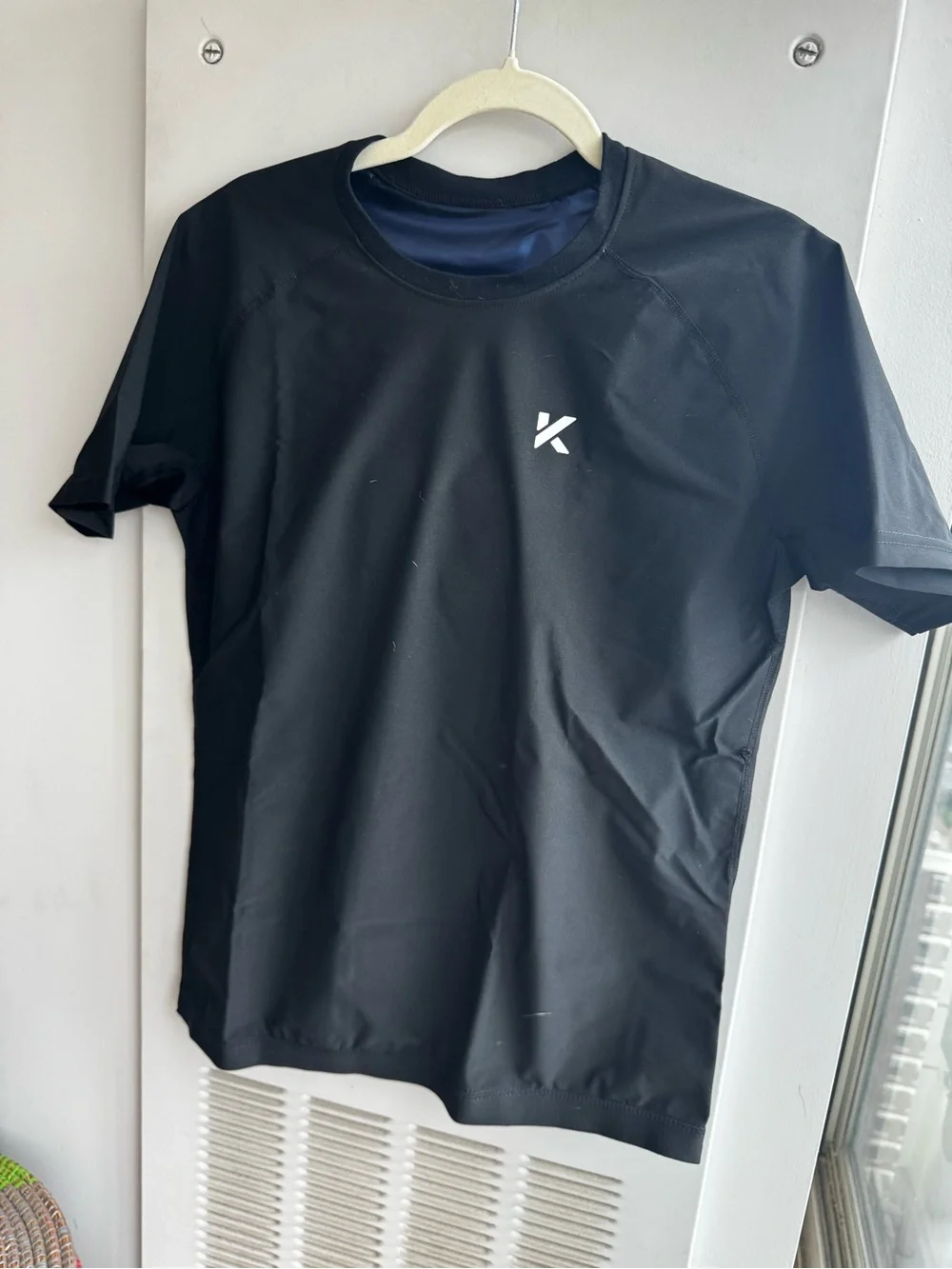 Kewlioo Men’s Heat Trapping Sauna Black Workout Shirt Size L